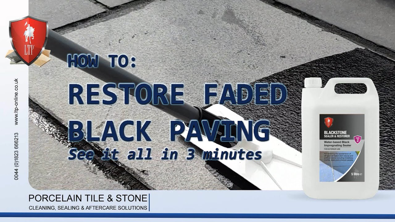 LTP How to restore faded black paving YouTube