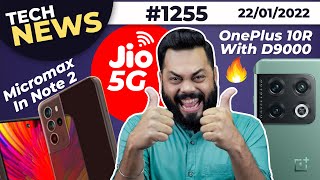 Jio 5G Good News, Micromax IN 5G Coming, OnePlus 10R W/ D9000, iPhone 15 Pro 📷, Pixel Watch-#TTN1255