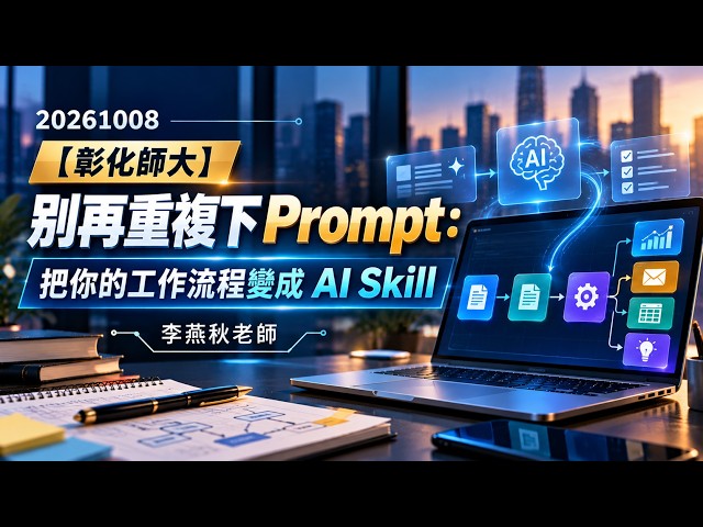 20261008 【彰化師大】 別再重複下 Prompt:把你的工作流程變成 AI Skill