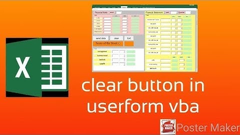 การสร้างโค้ดปุ่ม clear ข้อมูลใน userform ใน excel vba (clear button code for userform vba)