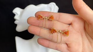 Bowknot earrings making #jewlerymaking #earringsdesign #earringstutorials #earringslover #earrings