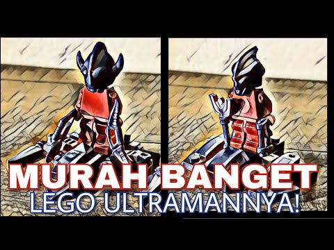 Unboxing Ultraman Tiga lego. The shocked Bumi Orange market is crowded with visitors.. 