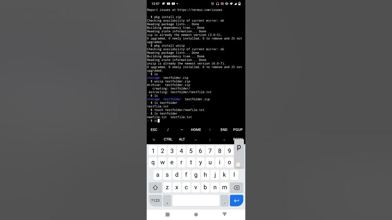 TERMUX how to iedit a zip file? Paano mag edit nang zip file YouTube