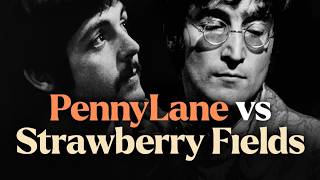 Penny Lane vs. Strawberry Fields Forever. Two sides of the Beatles by Paul McCartney and John Lennon