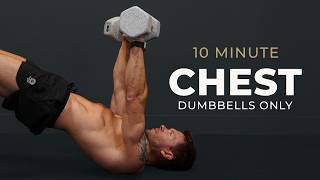 10 Min Dumbbell Chest Workout at Home | No Bench Needed