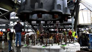 FIRST SECTION OF SPIRE INSTALLED AT WTC
