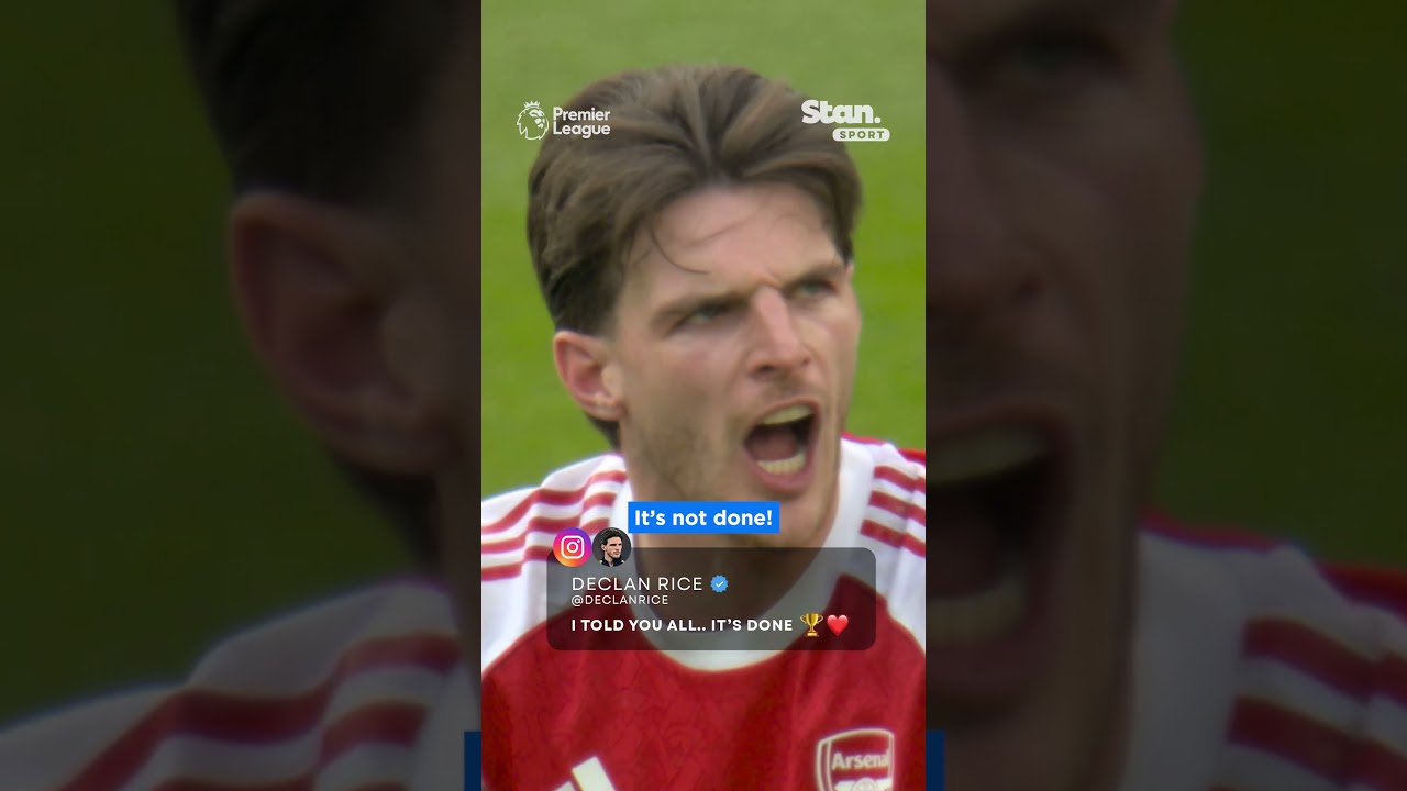 Declan Rice 𝘼𝙇𝙒𝘼𝙔𝙎 knew 🧠 And now it’s done ✅ #PremierLeague #Arsenal