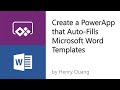 Learn PowerApps - Autofill Templates in Sharepoint Tutorial