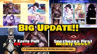NEW UPDATE!! BIG CHANGES SANDRONE FULL KIT, 6.7 BANNER, TEAM COMP AND WEEKLY BOSS | Genshin Impact