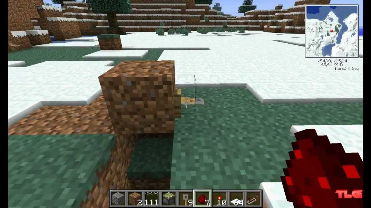Minecraft Redstone Tutorial (geheimtür) NUR für 1.3.1!!! (selbsterfunden)