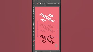3D Text Design in Adobe Illustrator, Illustrator Tips and Tricks #Shorts