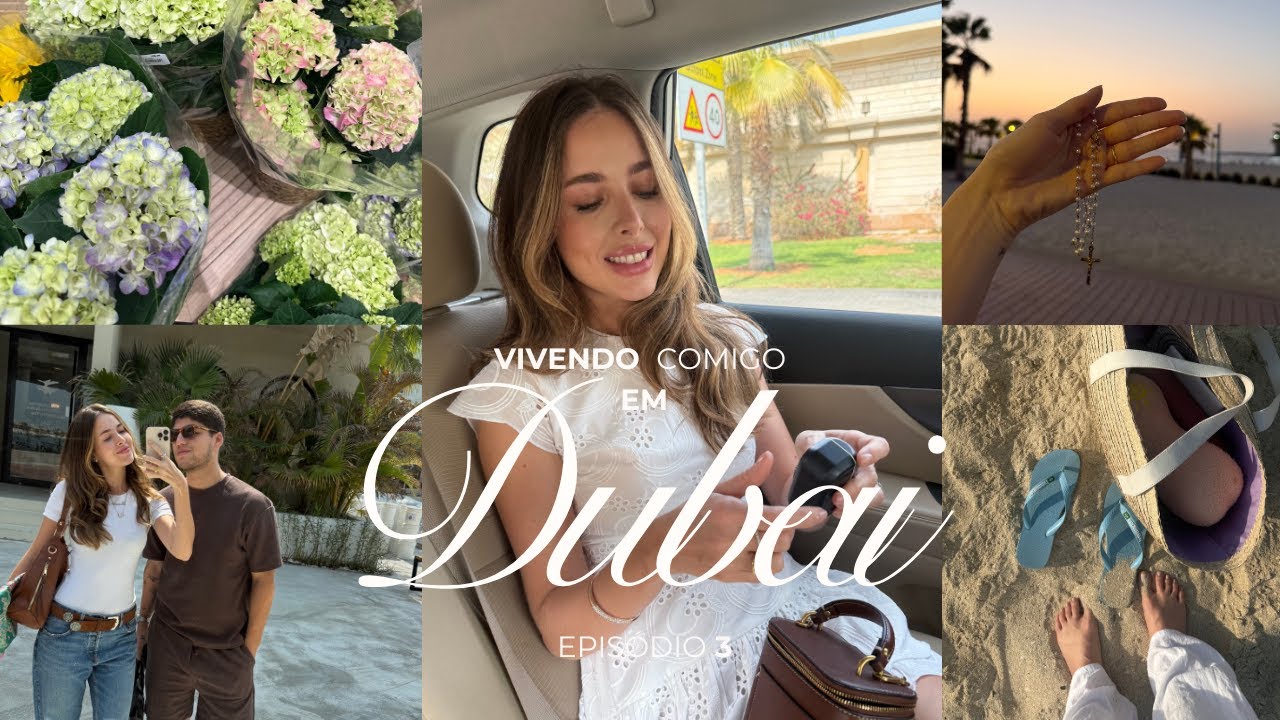 Vlog semanal: sozinha em Dubai pela primeira vez, praia, caminhadas, leitura e shopping.