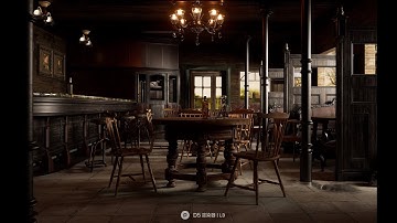 CGsorealCom Retro Style Bar D5 Render