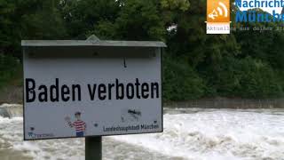 Hochwasser: Bade- und Bootfahrverbot auf der Isar! Hochwasser: Bade- und Bootfahrverbot auf der Isar!