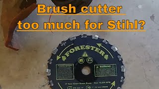 Forester trimmer brush cutter blade- Can Stihl handle it?