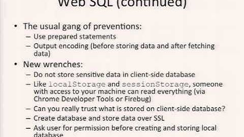 DEF CON 19 Hacking Conference Presentation By Ming Chow Abusing HTML5 Slides