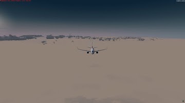 Pinkish, Orangey Fog in France, WTF Prepar3d v4 ActiveSky+ASCA