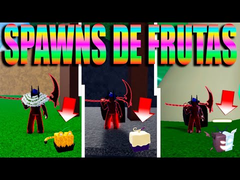 TODOS OS LUGARES DE SPAW DAS FRUTAS NO 2 SEA (2°mundo) TODOS LUGARES SPAW FRUTAS  BLOX FRUITS 