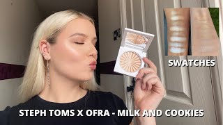 NEW OFRA X STEPH TOMS MILK & COOKIES - Review + Swatches on Lighter and Darker Skin | Ashleigh James