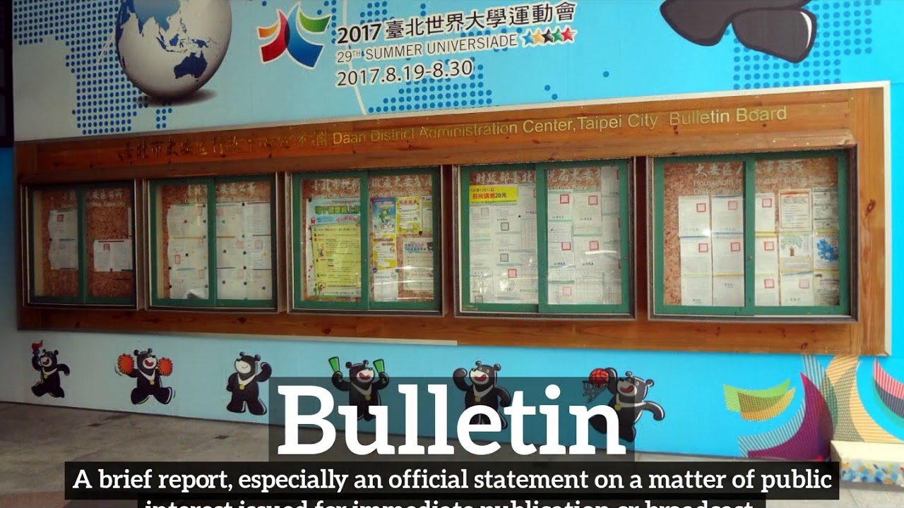 What Is Bulletin How Does Bulletin Look How To Say Bulletin In What Is Bulletin How Does Bulletin Look How To Say Bulletin In
