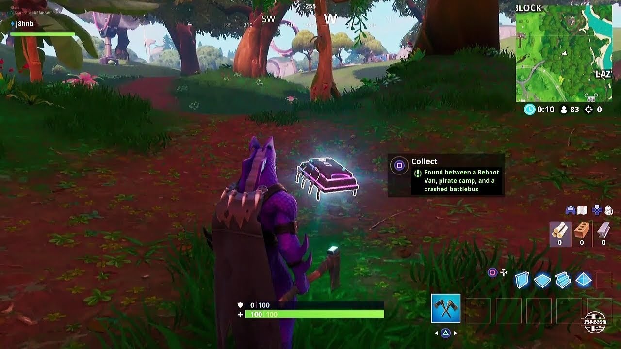 fortnite fortbyte 47 found between reboot van pirate camp crashed battle bus location guide - fortnite fortnite locations 47