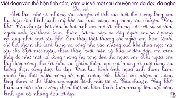 Viết đoạn văn thể hiện tình cảm, cảm xúc về một câu chuyện | Lớp 5 | | Cô Thu| #1