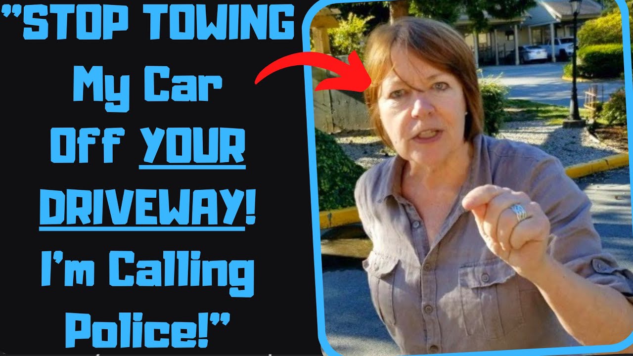 r/EntitledPeople - Карен звонит 911, когда я отбуксировал её машину со своей территории! Становит...