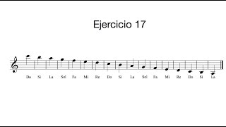 Ejercicio 17 - Cómo leer las notas en Clave de Sol