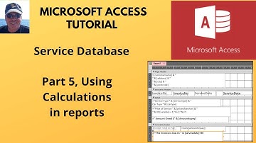 Create a service database in Microsoft Access. [Reports] [Formula]