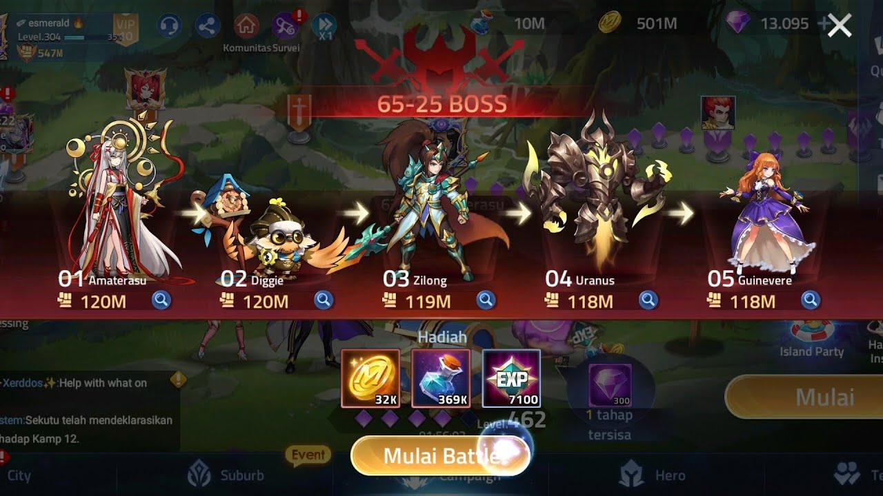 Boss campaign 65-25 ll mobile legends adventure ll QodriZ1