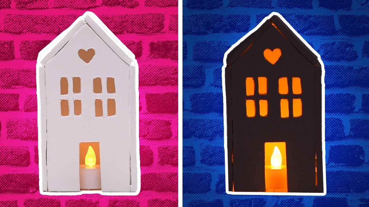 DIY Clay House Air Dry Clay House Candle Holder YouTube