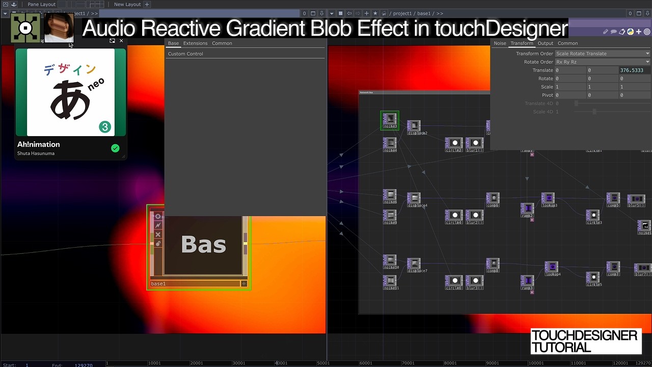 audio-reactive gradient blob effect in touchdesigner | tutorial - YouTube