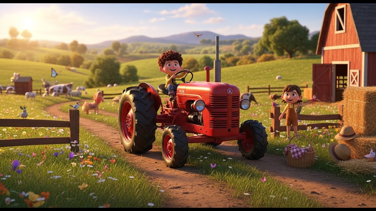 The Tractor Goes Vroom | Fun Vehicle Song for Kids | Nursery Rhymes & Songs for Children