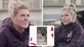 The England Lionesses Rachel Daly and Millie Bright | React to Lionesses Videos.