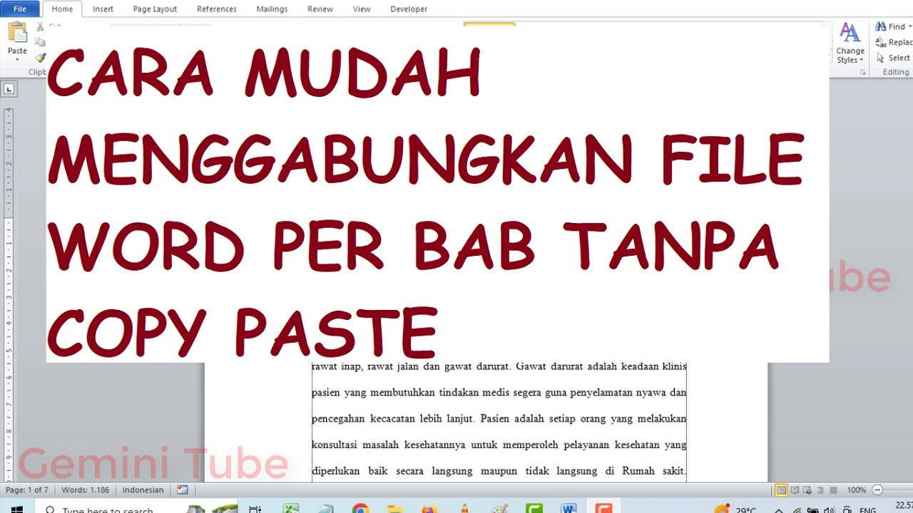 Cara Mudah Otomatis Menggabungkan File Word Skripsi Per Bab Tanpa Copy Cara mudah otomatis menggabungkan file word skripsi per bab tanpa copy