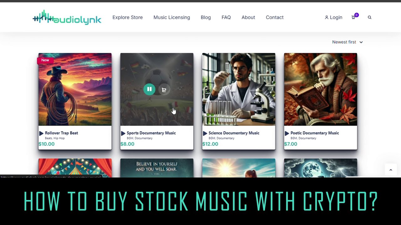 How to Buy Stock Music with CryptoCurrency