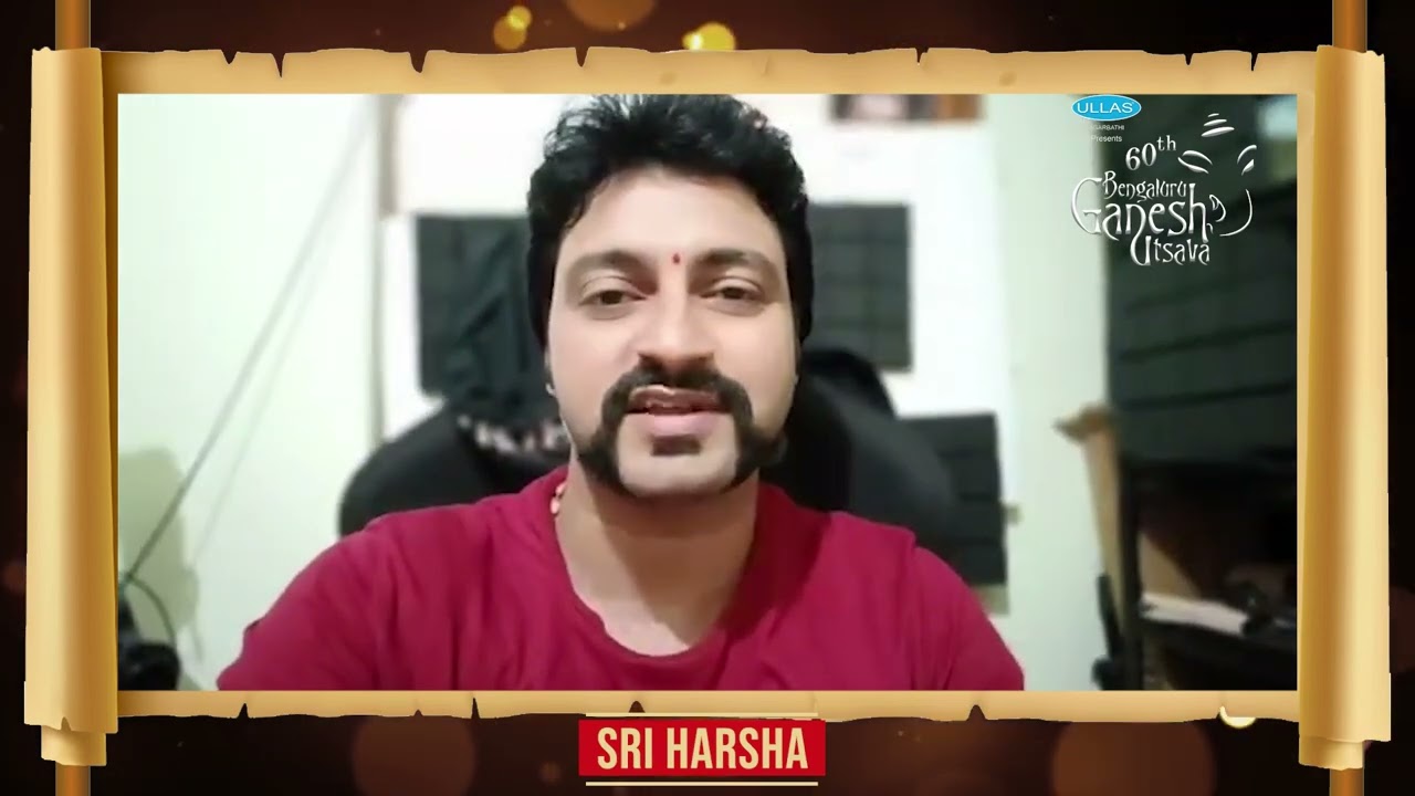 Sri Harsha inviting all to 60th Bengaluru Ganesh Utsava. - YouTube