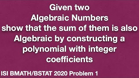 ISI BMATH BSTAT 2020 Solution: Problem 1 Subjective
