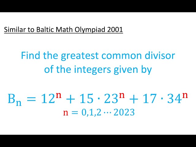 Find Greatest Common Divisor of 2024 positive integers, 12^n + 15
