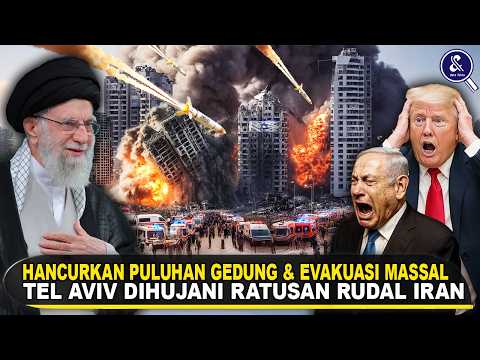TEL AVIV MENCEKAM DIHUJANI ± 200 RUDAL IRAN! Serangan Balas Dendam Iran Hancurkan Kota-kota Israel