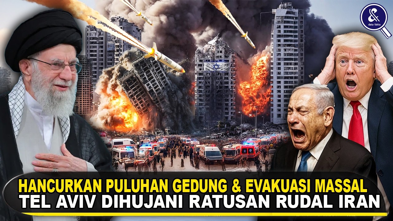 TEL AVIV MENCEKAM DIHUJANI ± 200 RUDAL IRAN! Serangan Balas Dendam Iran Hancurkan Kota-kota Israel