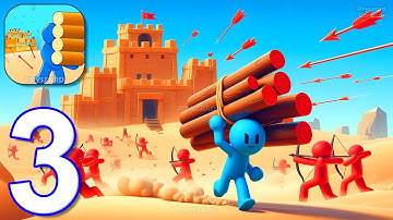 Stack Build IO - Gameplay Walkthrough Part 3 - Stickman Brick Castle Stack Build IO (Android)