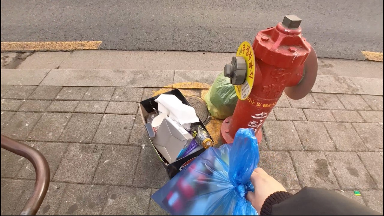 쓰레기 무단투기하는 스카알바생