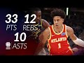 Jalen Johnson 33 pts 12 rebs 10 asts vs Pacers 25/26 season