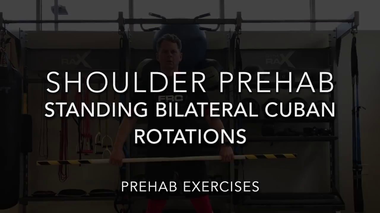 Shoulder PreHab - Standing Bilateral Cuban Rotations shoulders