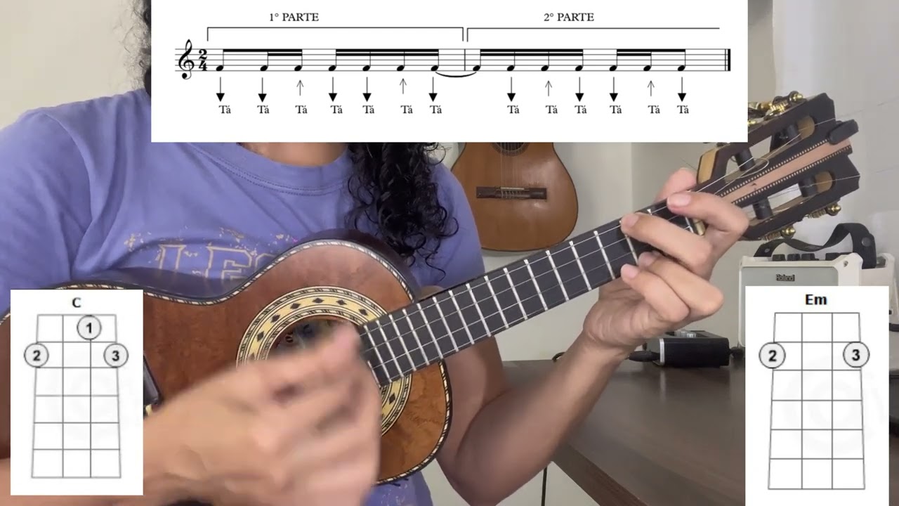 Primeira batida no cavaquinho