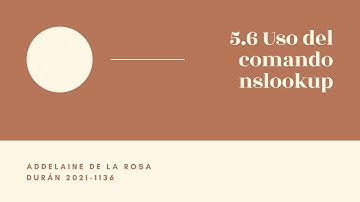5. 6 Uso del comando nslookup de DNS simples
