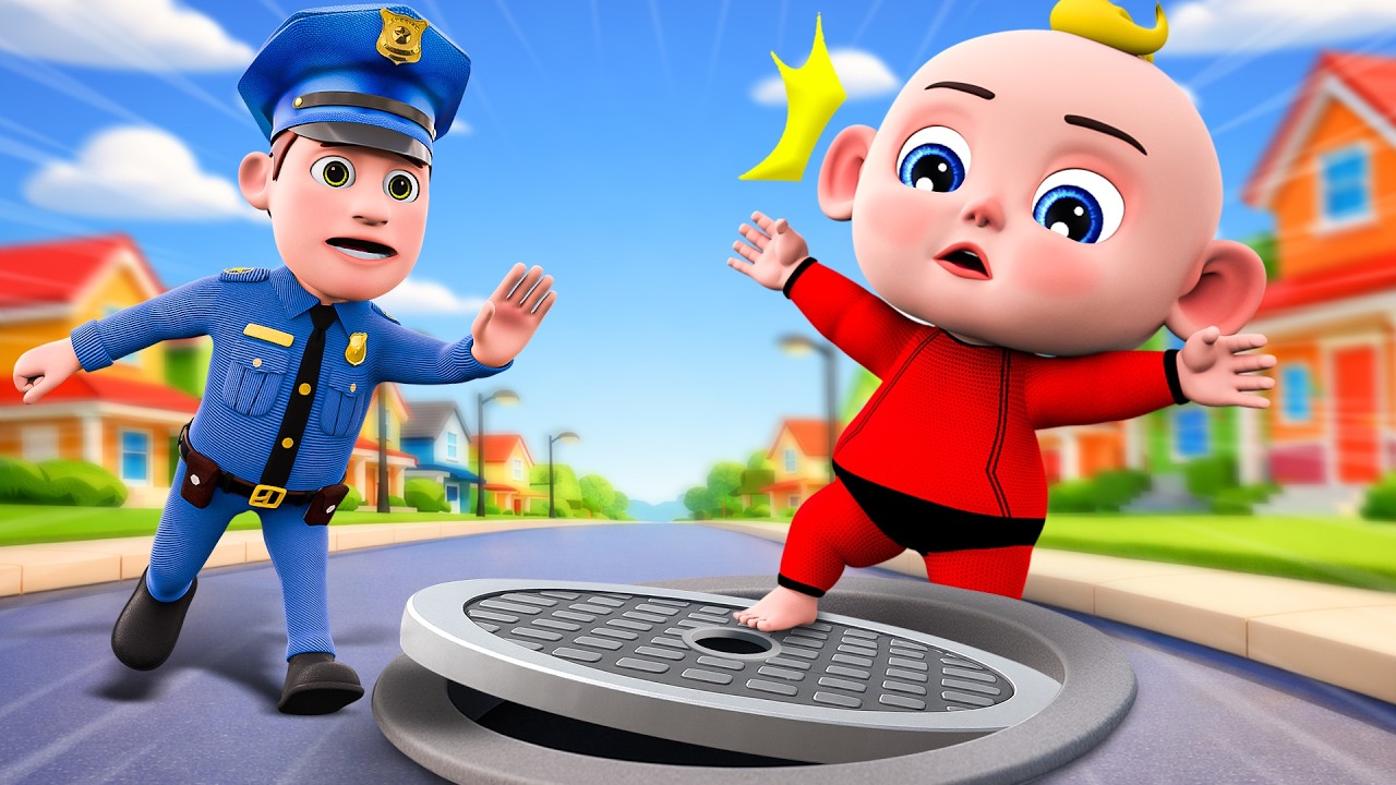 Don't Play on the Manhole Cover | Police Cartoon | Safety Tips + More Nursery Rhymes & Kids Song