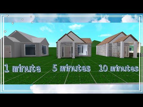 Building 3 houses in 1 minute, 5 minutes and 10 minutes Challenge! || Roblox: Bloxburg || Zoé moon