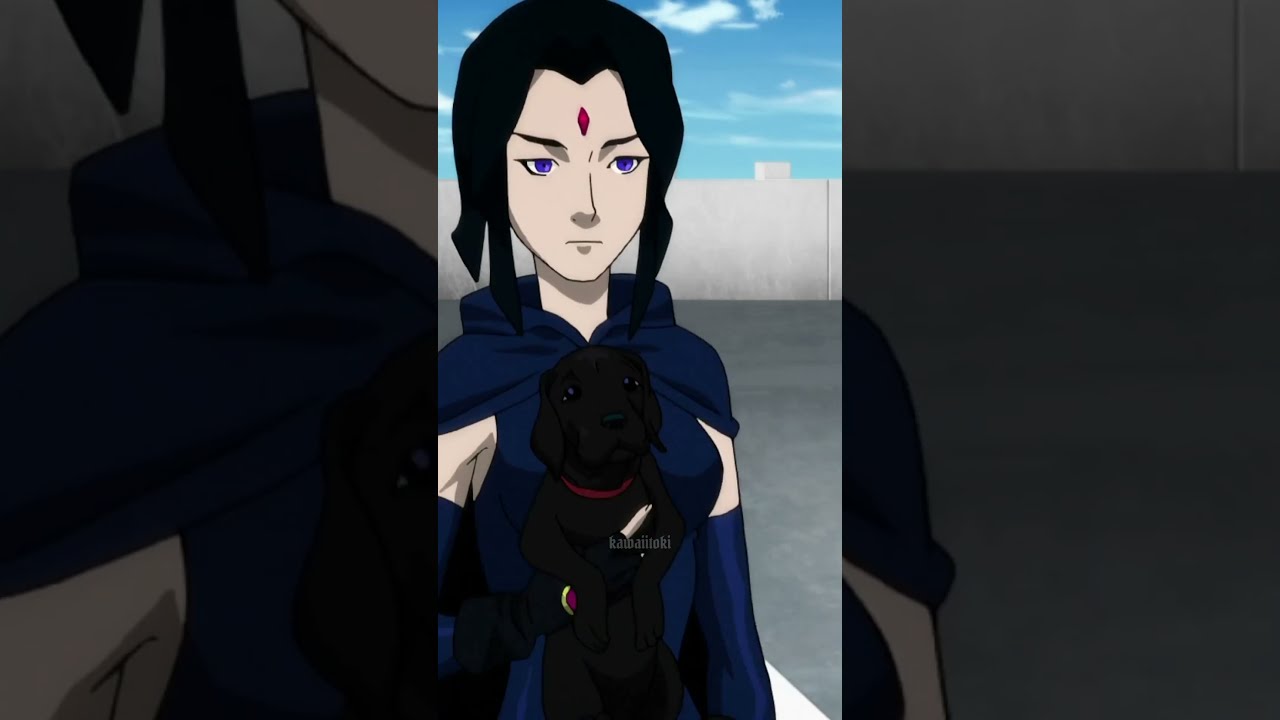 Raven Gives Damian A Puppy FLASH WARNING Damianwayne Teentitans Damirae